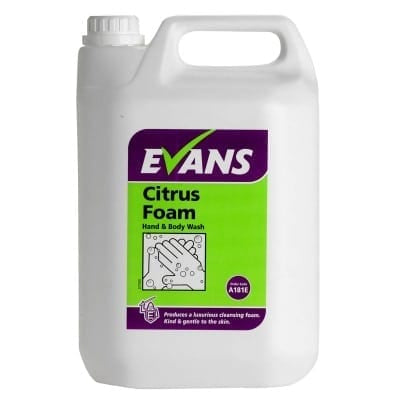 Evans Citrus Foam Hand and Body Wash 5 litre