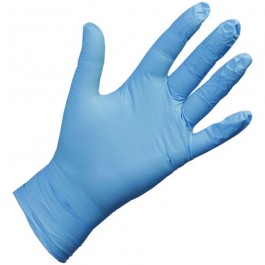 NITRILE BLUE POWDER FREE GLOVES x 100