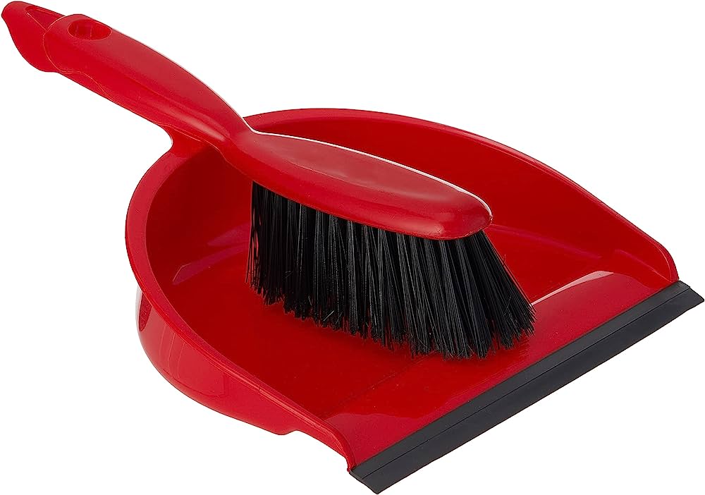 RED DUST PAN & SOFT BRUSH – All Cleaning Products