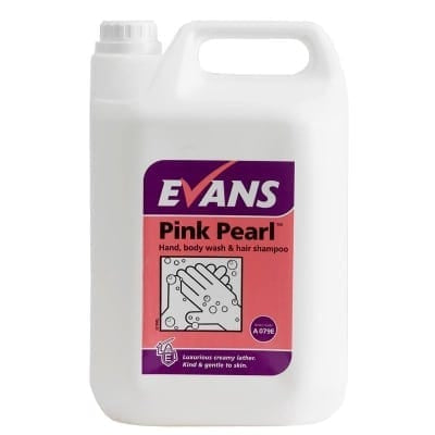 Evans Pink Pearlised Hand Soap per 5 litre bottle