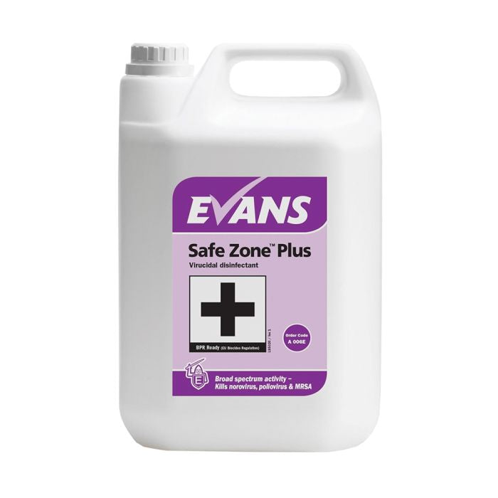 Evans Safe Zone plus Viracidal Cleaner per 5 litre bottle