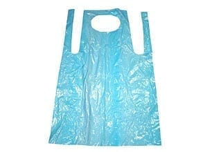 Aprons blue disposable flat pack of 100