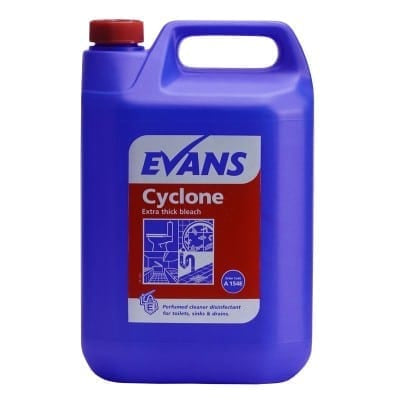 Evans cyclone thick bleach per 5 litre bottle