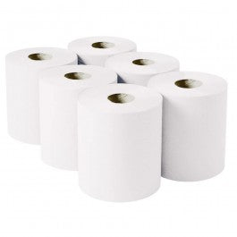 White Centre Feed Roll 2ply pack of 6
