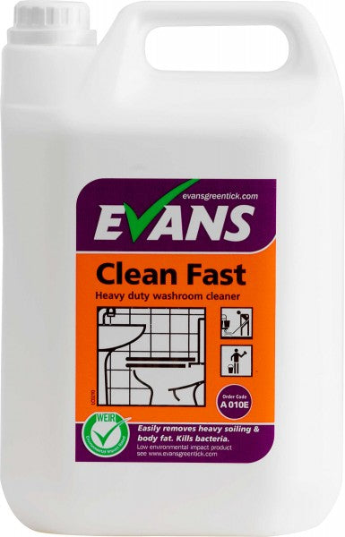 Evans Clean Fast foaming bathroom cleaner 5litre bottle