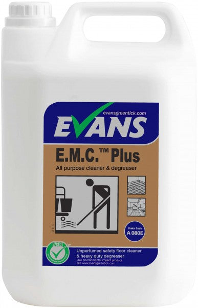 Evans E.M.C Plus safety floor cleaner per 5 litre bottle