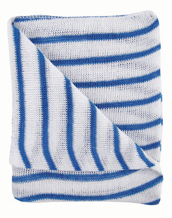 DISHCLOTHS BLUE STRIPPED X 10