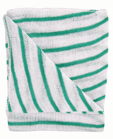 GREEN DISHCLOTHS STRIPPES X 10