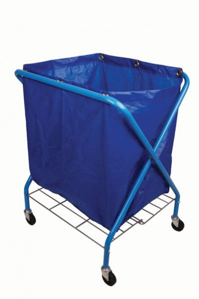 Folding Waste Cart Incl Blue Vinyl Bag