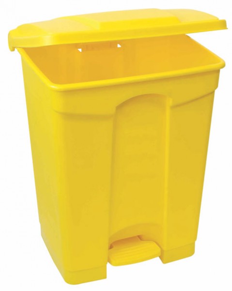 40 Litre Pedal Bin Yellow complete with lid