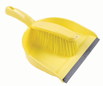 YELLOW DUST PAN & SOFT BRUSH