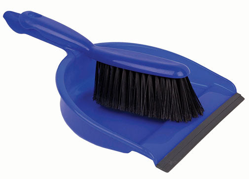 BLUE DUST PAN & SOFT BRUSH