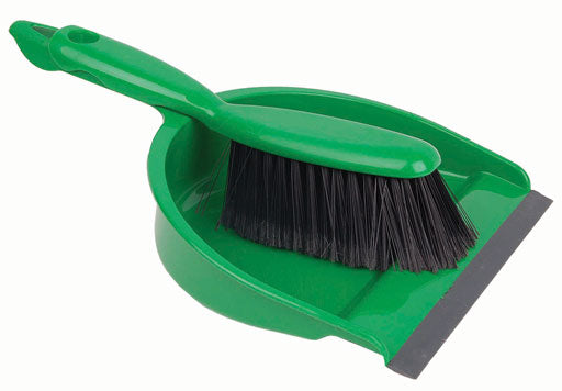 GREEN DUST PAN & SOFT BRUSH