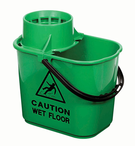 Green 15 Litre Professional Mop Bucket