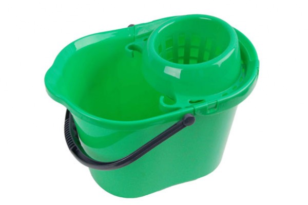 Green Plastic Mop Bucket 14 litre