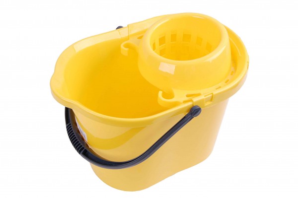 Yellow Plastic Mop Bucket 14 litre