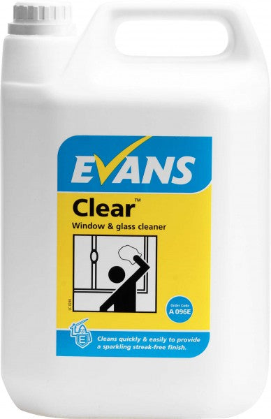 Evans Clear window cleaner per 5litre bottle