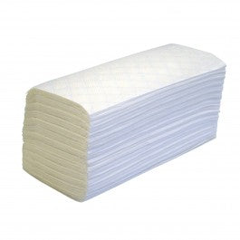 White C Fold Hand Towel 2ply 2376 towels in a case